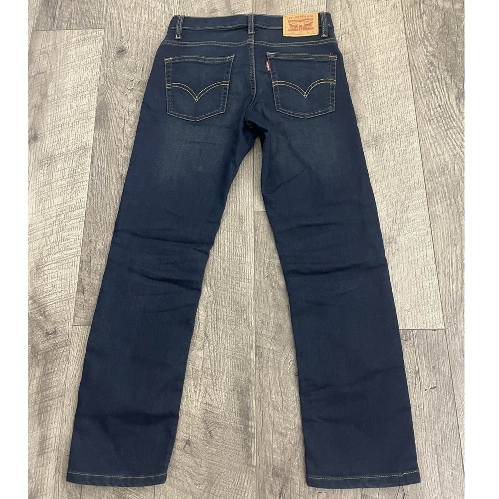 Levis 511 Slim Boys Jeans Dark Wash‎ Indigo Stretch Size 12 Reg 26x27 - Picture 7 of 8